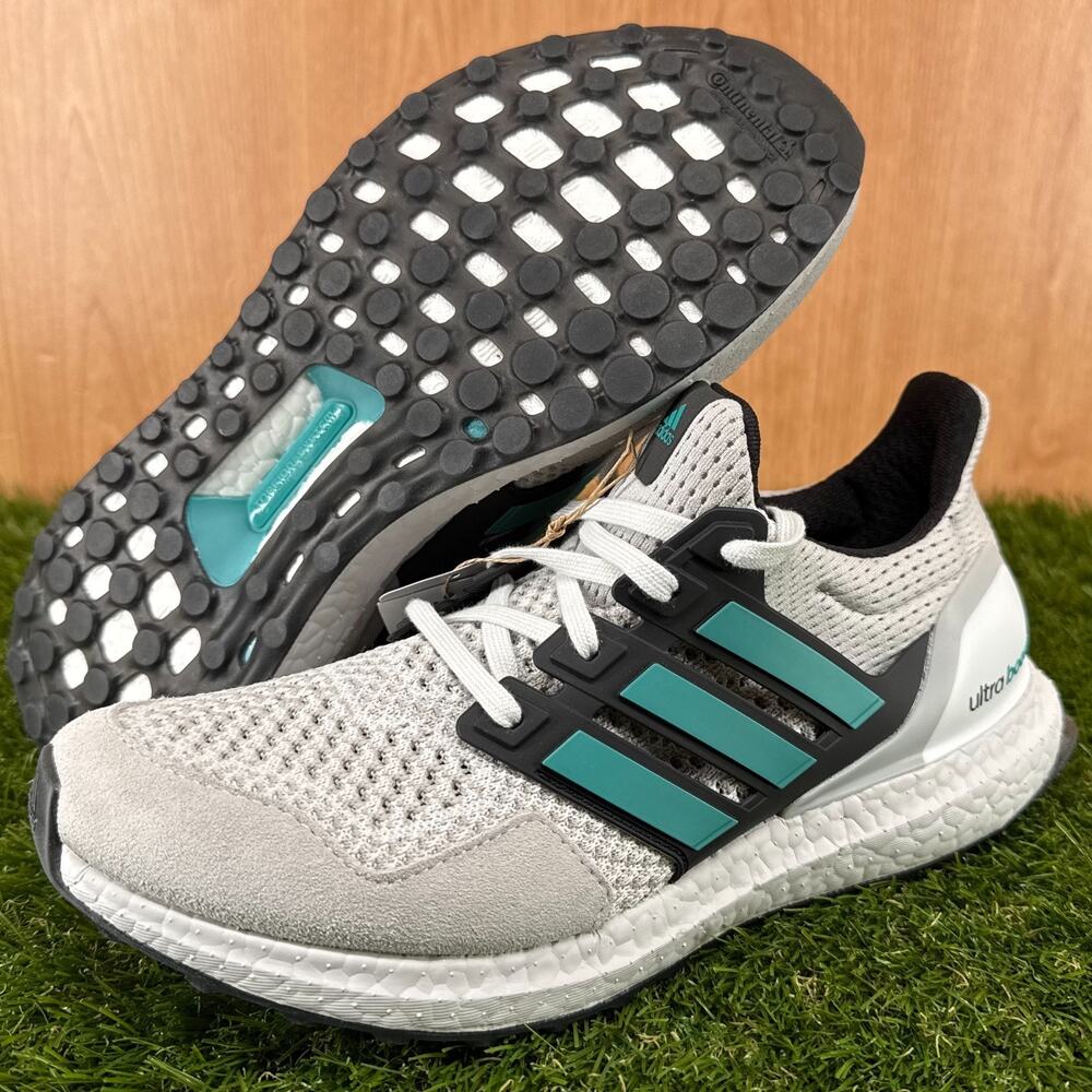 adidas Ultraboost 1.0 Crystal White Pure Teal Running Shoes JQ0823 Men's Size 8